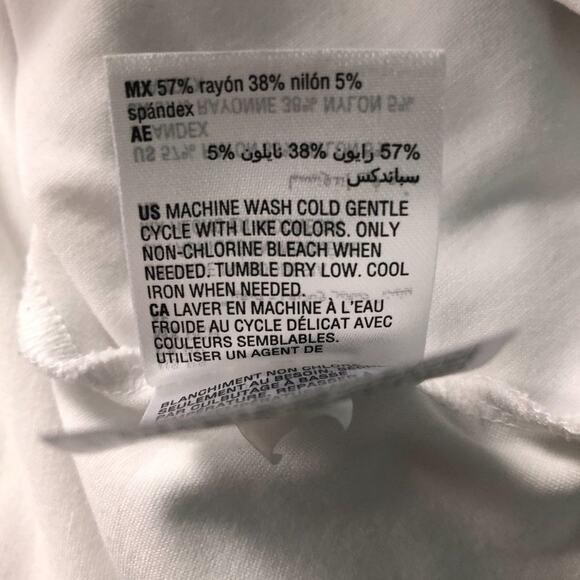 INC Twist Front Crew Neck White Top Size PS - Picture 8 of 9